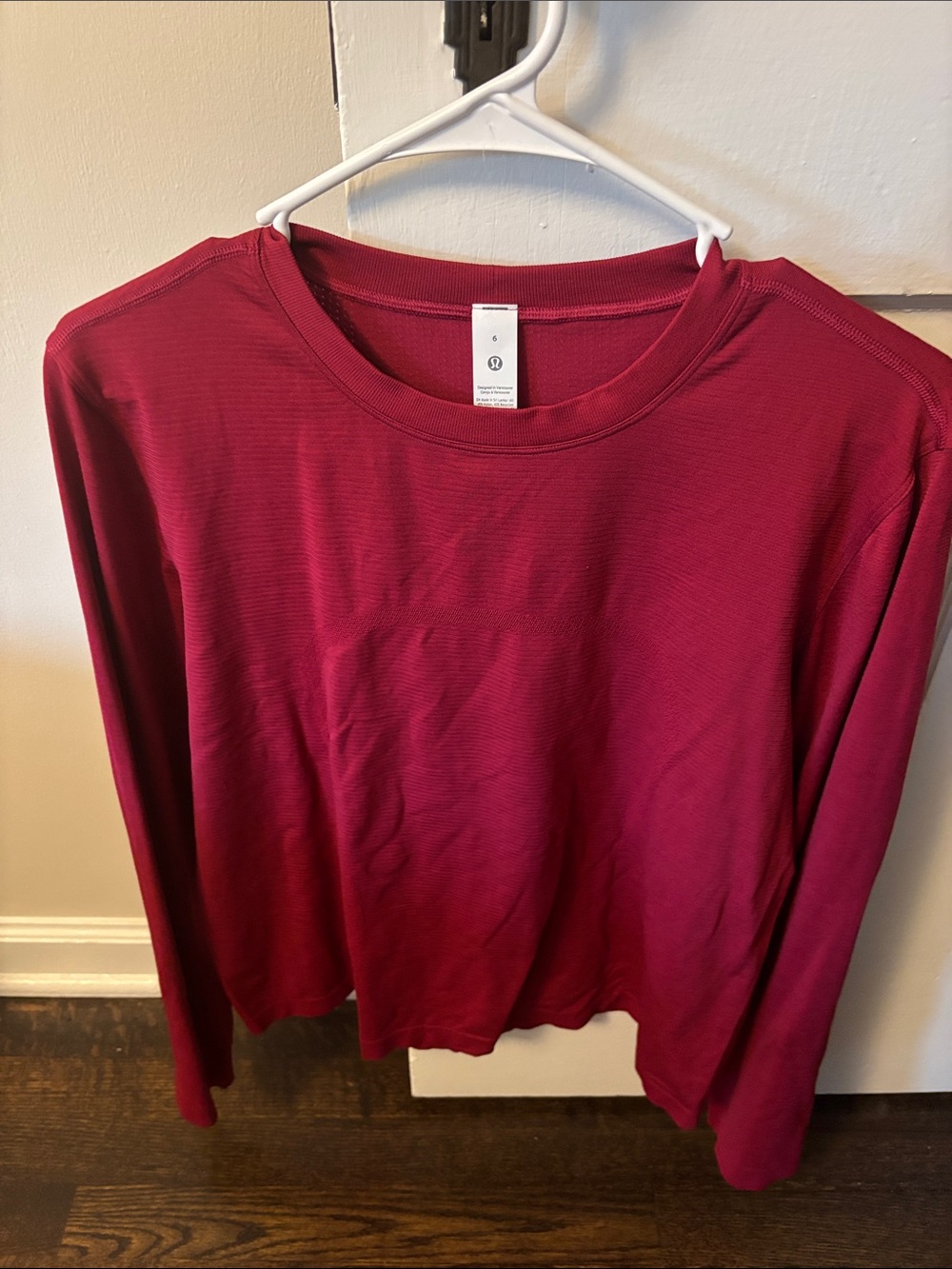 Women’s Long-Sleeve Ribbed Crewneck Top - Berry Lululemon 6